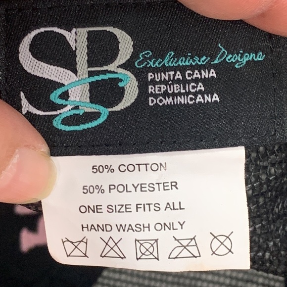 Punta Cana Republica Dominicana Trucker hat Womens OSFA Black Mesh Back Cap - Picture 12 of 12